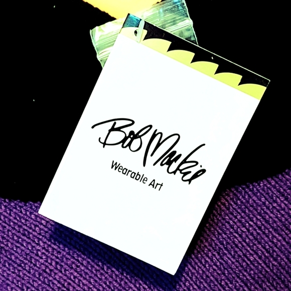 NEW VINTAGE BOB MACKIE EMBROIDERED PURPLE PONCHO WOMEN'S SIZE 1X (1990s) - Picture 6 of 7